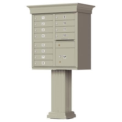 Decorative Classic 12 Door Cluster Box Unit
